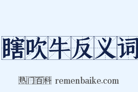 瞎吹牛反义词是什么意思的图片